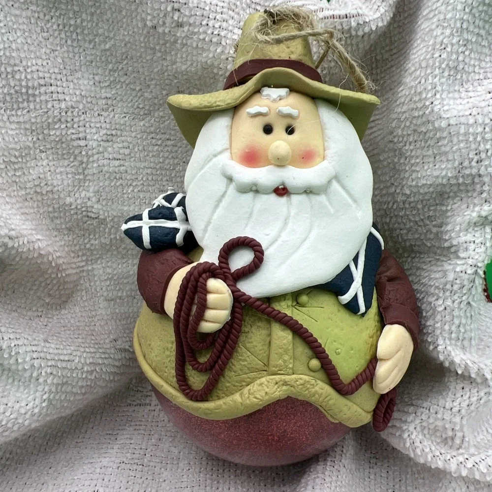 Cowboy‎ Santa Claus Round up Christmas Ornaments 5